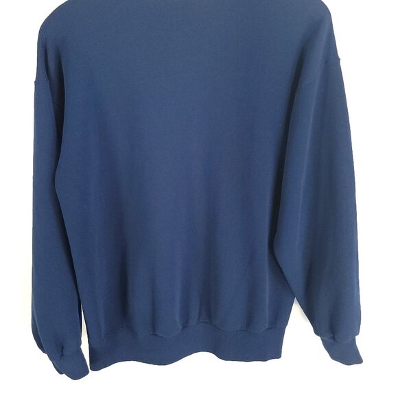 Vtg Army Sweatshirt Men's Large Navy Blue Soffe Sweats Distressed USA - Picture 11 of 14